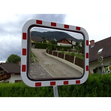 Forgalomtechnikai tükör acél, műanyag hátlappal (ABS), 600x800 mm