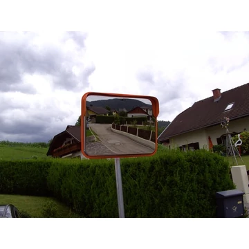 Forgalomtechnikai tükör négyszög, acél, 600x800 mm