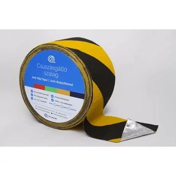 Felületre alakítható csúszásgátló szalag (fekete/sárga)