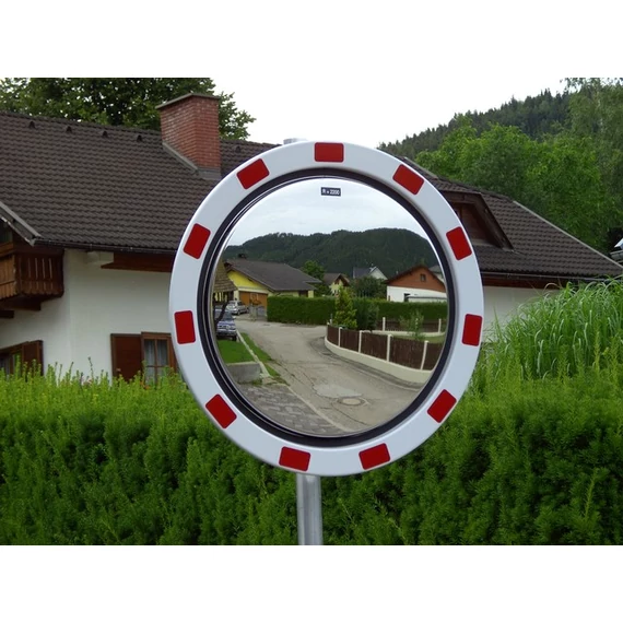 Forgalomtechnikai tükör acél, műanyag hátlappal (ABS), 600 mm