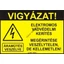 Elektromos vadvédelmi kerítés öntapadós matrica 175x250mm