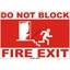 Fire exit öntapadós matrica 175x250mm
