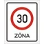 Korlátozott sebességű övezet (30) - HIP fényvisszaverős szendvicslemez 600 mm Korlátozott sebességű övezet (30) - HIP fényvisszaverős szendvicslemez 600 mm
