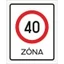 Korlátozott sebességű övezet (40) - HIP fényvisszaverős szendvicslemez 600 mm Korlátozott sebességű övezet (40) - HIP fényvisszaverős szendvicslemez 600 mm