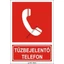 Tuzbejelento telefon(T) öntapadós matrica 175x250mm