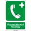 Vészbejelento telefon(T) öntapadós matrica 175x250mm